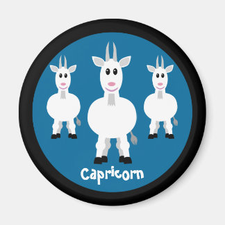 Aimant Chèvres mignonnes Capricorne Zodiac Signal bleu pe