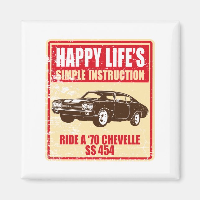 Aimant Chevrolet Chevelle SS 454 1970 (Devant)