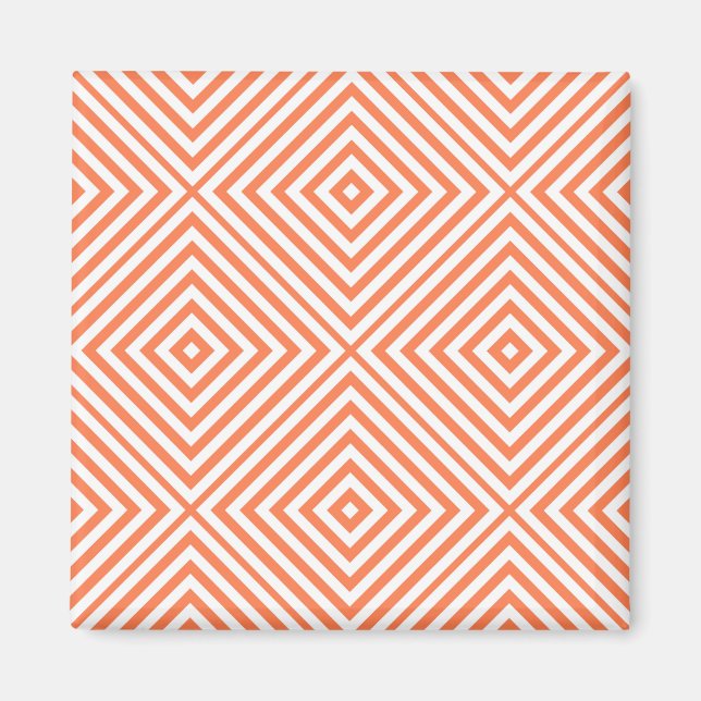 Aimant Chevron Diamant Corail (Devant)