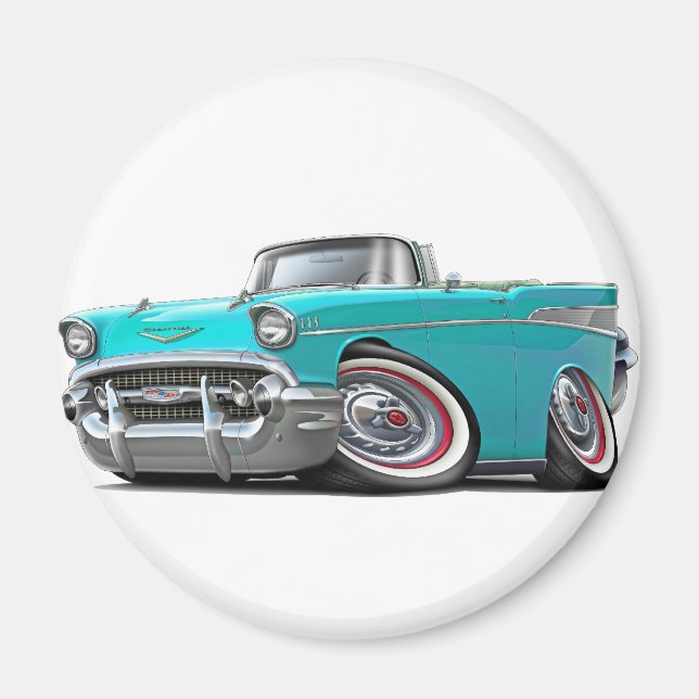 Aimant Chevy Belair Turquoise Convertible 1957 (Devant)