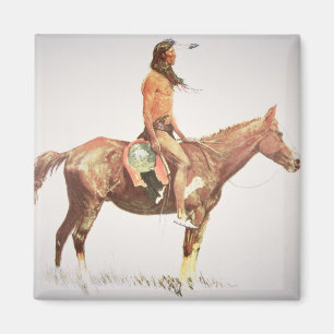 Aimant Cheyenne courageux, 1901 (litho de couleur)