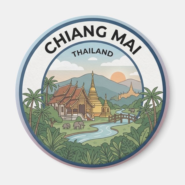 Aimant Chiang Mai Thaïlande (Devant)