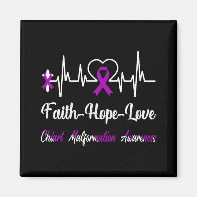 Aimant Chiari Malformation Sensibilisation Heartbeat Chri (Devant)