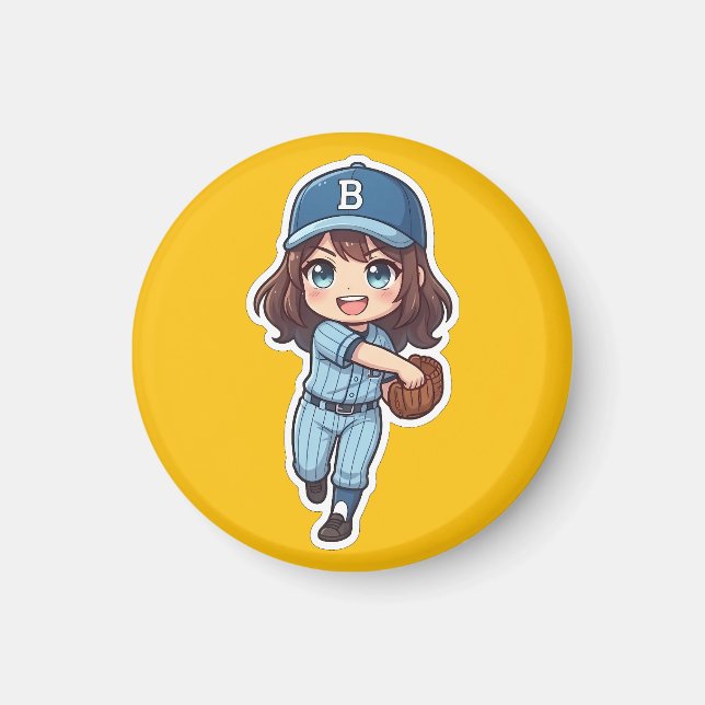 Aimant Chibi Baseball Édition 2026 - Fielder The Cannon (Devant)