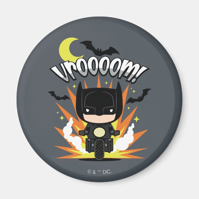 Aimant Chibi Batman Batcycle (Devant)