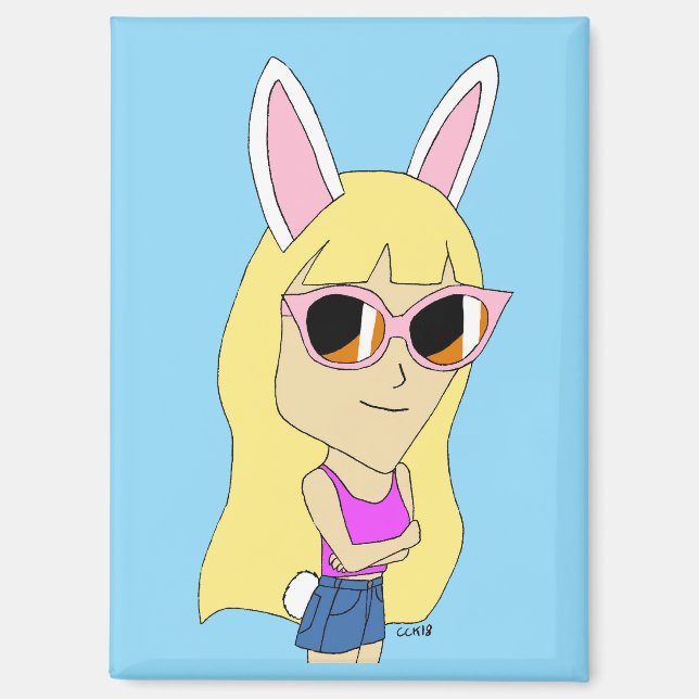 Aimant chibi bunnygirl (Recto)