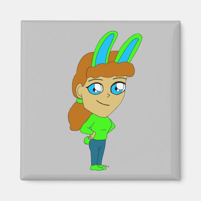 Aimant chibi bunnygirl (Devant)