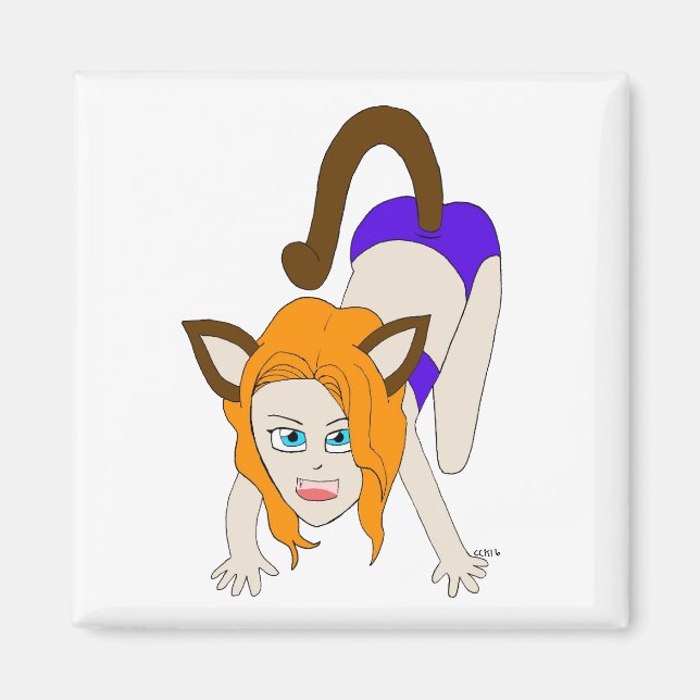Aimant chibi catgirl (Devant)