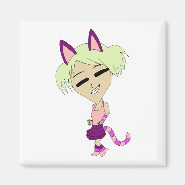 Aimant chibi catgirl (Devant)