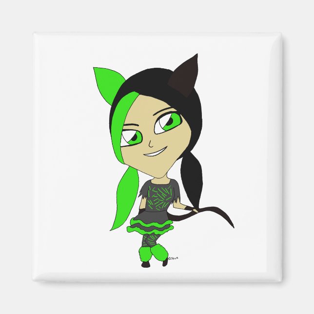 Aimant chibi catgirl (Devant)