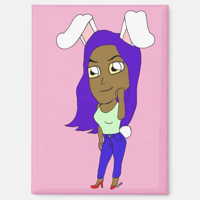 Aimant Chibi Lapinegirl (Recto)