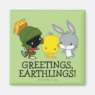 Aimant Chibi MARVIN THE MARTIAN™, TWEETY™ & BUGS BUNNY™