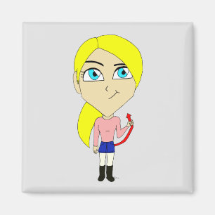Aimant chibi "mauvaise fille"