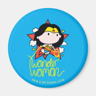 Aimant Chibi Wonder Woman Voler Avec Lasso
