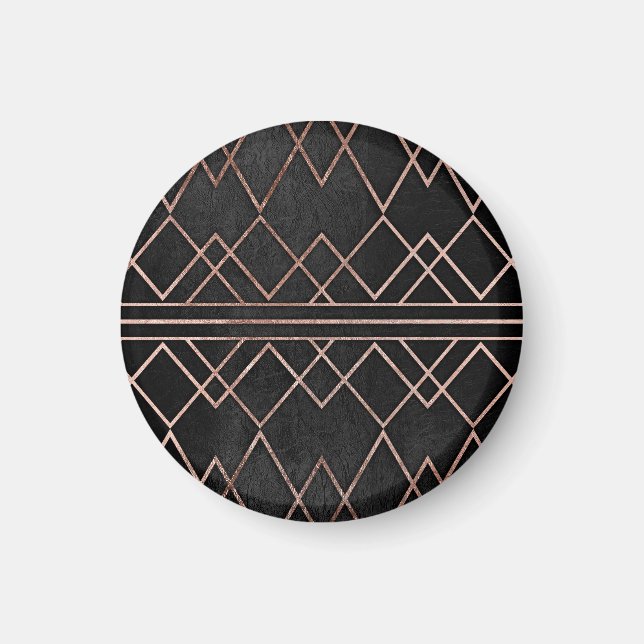 Aimant Chic et élégant Faux Rose Triangles géométriques o (Devant)