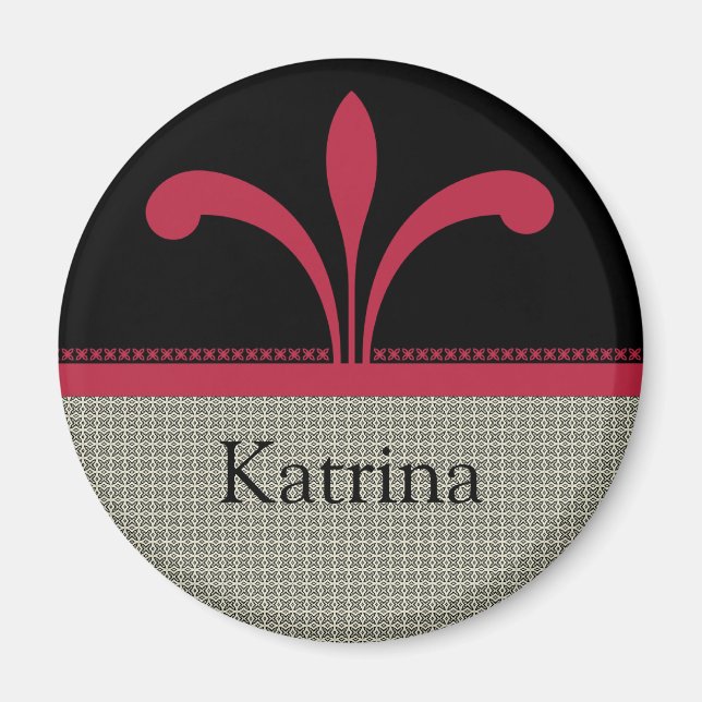 Aimant Chic Floral, Magenta (Devant)