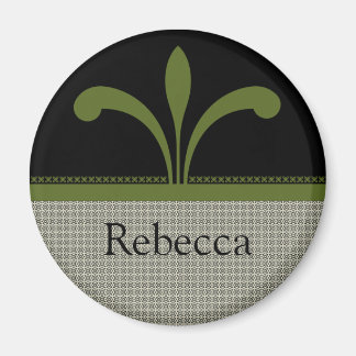 Aimant Chic Floral, Vert Olive