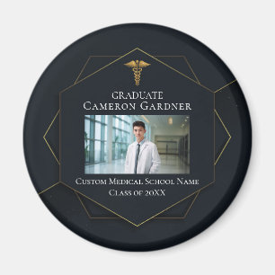 Aimant Chic Médicale School Photo Graduation Party