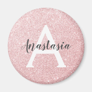 Aimant Chic & Tendance Rose Gold Paillettes Monogramme