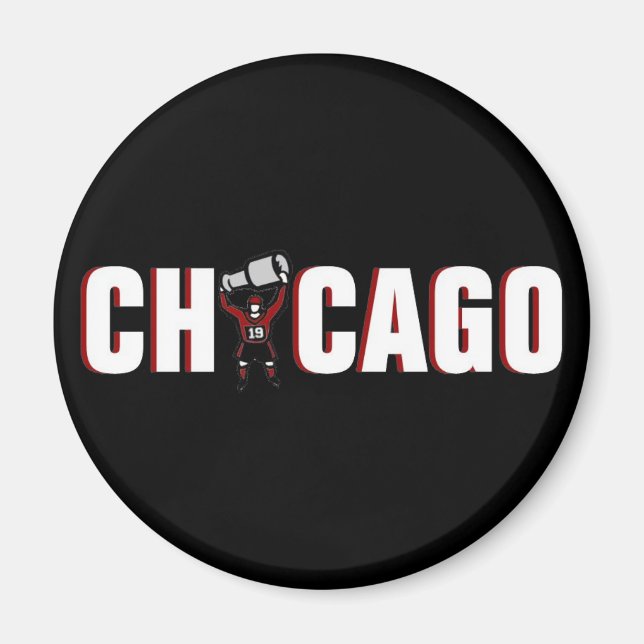 Aimant Chicago Blackhawks : Champions de la Coupe Stanley (Devant)
