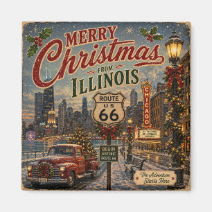 Aimant Chicago Holiday Route 66 Souvenir