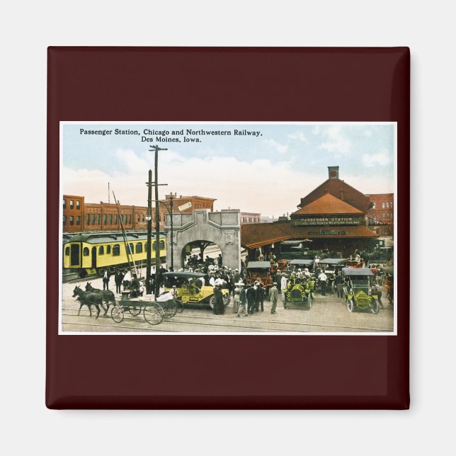 Aimant Chicago & Northwestern Railway, Des Moines, Iowa (Devant)