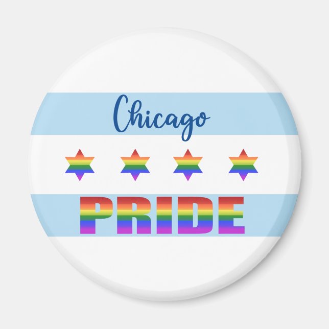 Aimant Chicago Pride (Devant)