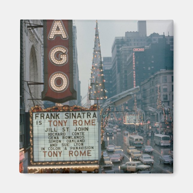 Aimant Chicago Theatre 1967 Noël sur State Street (Devant)
