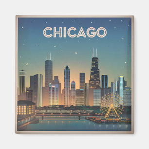 Aimant Chicago USA vintage