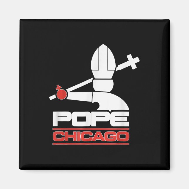 Aimant Chicago White Cassox Pope Leo T-shirt.png (Devant)