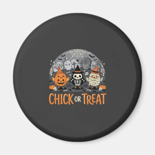 Aimant Chick or Treat Conception de cimetière d'Halloween