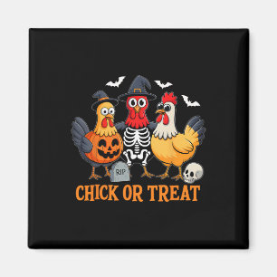 Aimant Chick Or Treat Drôle de Poulet Costume Halloween C
