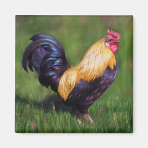 Aimant Chicken Art Stuart Bantam Rooster