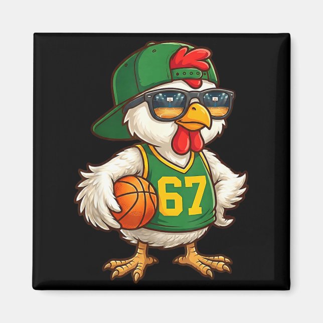 Aimant Chicken Basketball 67 Gen Alpha Slang Srts Men Boy (Devant)