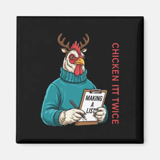 Aimant Chicken Christmas Shirt, Making A List Chicken It 
