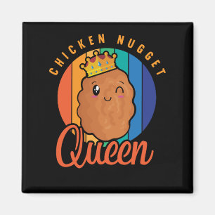 Aimant Chicken Nugget Girl Foodie Queen