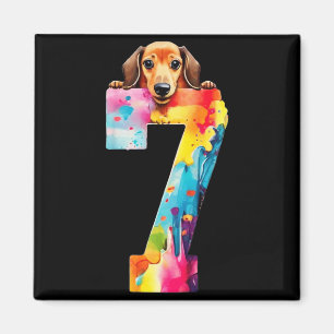 Aimant Chien 7 Ans Anniversaire Teckel