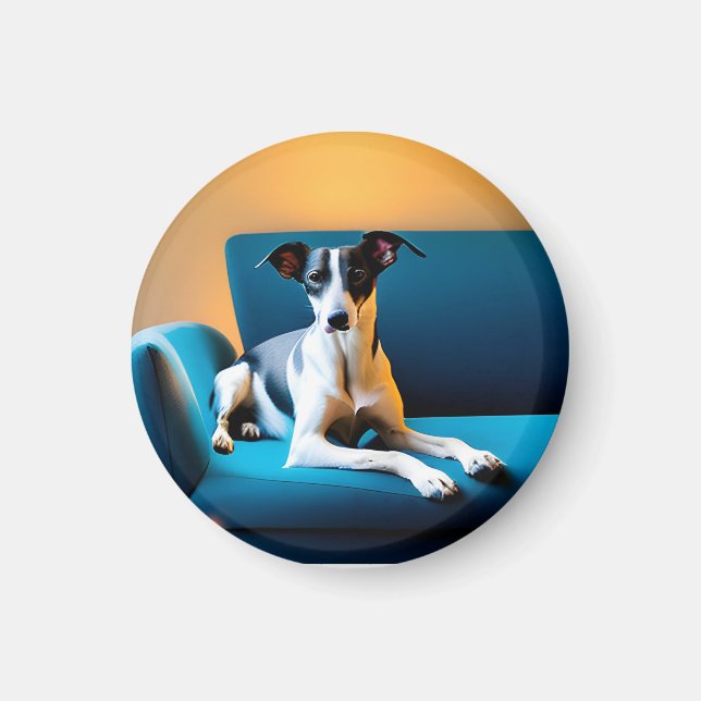 Aimant Chien assis sur une chaise (Devant)
