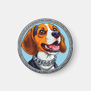 Aimant Chien basset mignon