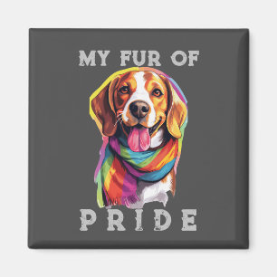 Aimant Chien beagle Arc-en-ciel Drôle Ma Fierté fourrure