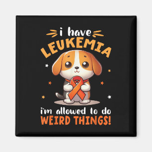 Aimant Chien Beagle J'ai une leucémie Je suis autorisé à