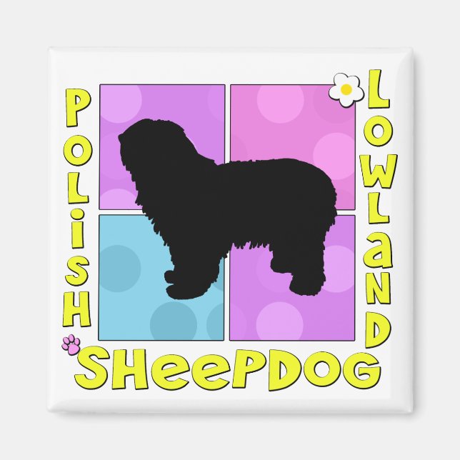 Aimant Chien blanc polonais super (Devant)