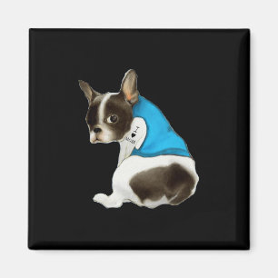 Aimant Chien Bouledogue français J'aime Maman Tatouage Bo