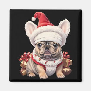 Aimant Chien Bouledogue Français Mignon Chapeau de Père N
