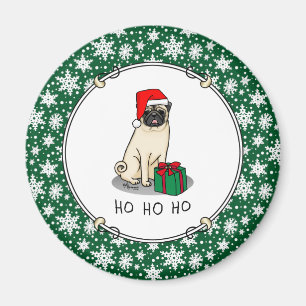 Aimant Chien Carlin de Noël de Noël de Père Noël (faon cl