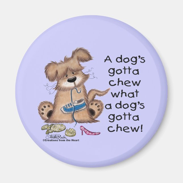 Aimant Chien Chews Chaussures (Devant)