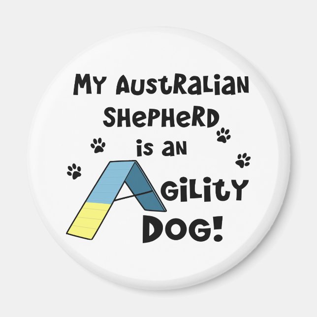 Aimant Chien d'agilité de berger australien (Devant)