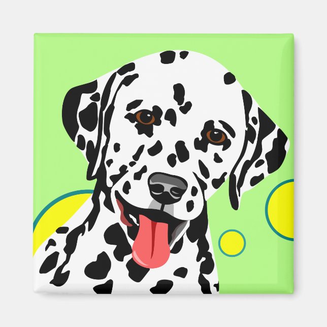 Aimant Chien dalmatien avec des cercles (Devant)