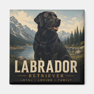 Aimant Chien d'aventure de montagne Retriever Labrador no