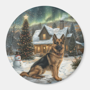 Aimant Chien de berger allemand de Noël